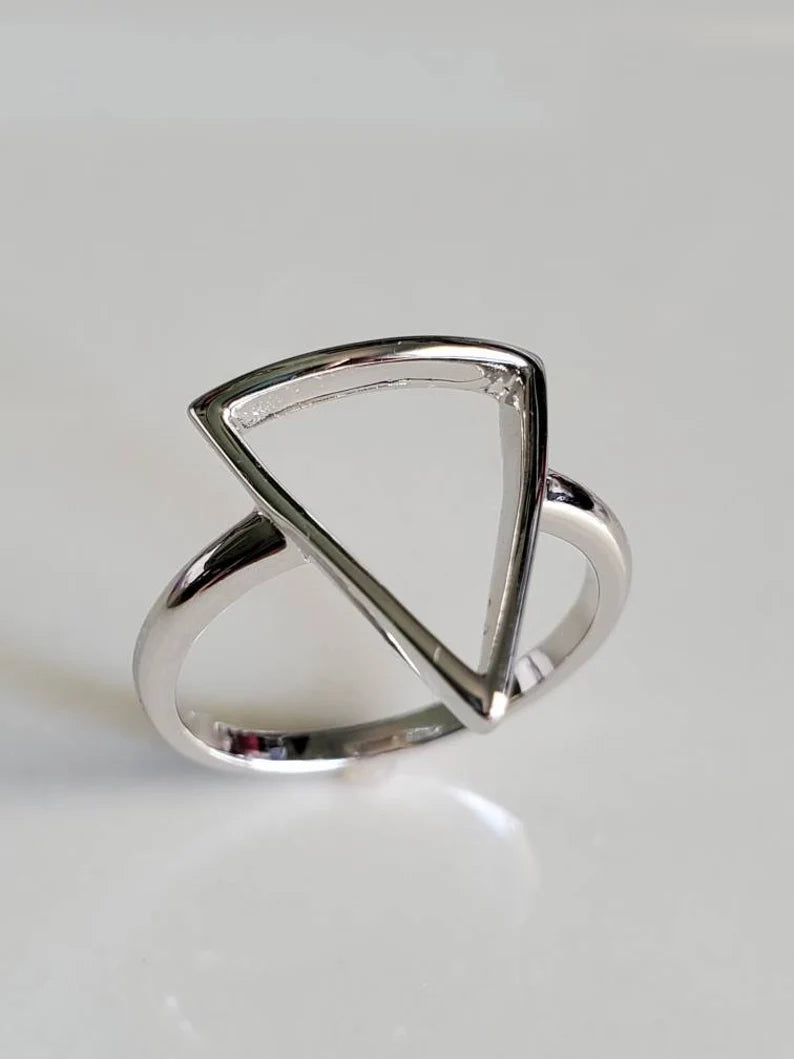 Slice of Life Triangle Sterling Silver Ring - view 6