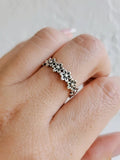 Sterling Silver Eternity Flower Ring - view 2