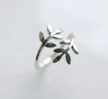 Sterling Silver Leaf Wraparound Ring