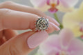 Moon Sun Face Sterling Silver Ring - view 2