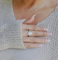 Sterling Silver 925 Halo White Opal Ring - view 4