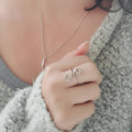 Sterling Silver 925 Spiral Minimalist Adjustable Ring - view 4