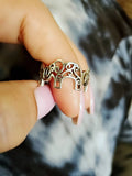 Elephant Mandala Sterling Silver Ring - view 8