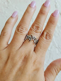 Elephant Mandala Sterling Silver Ring - view 6