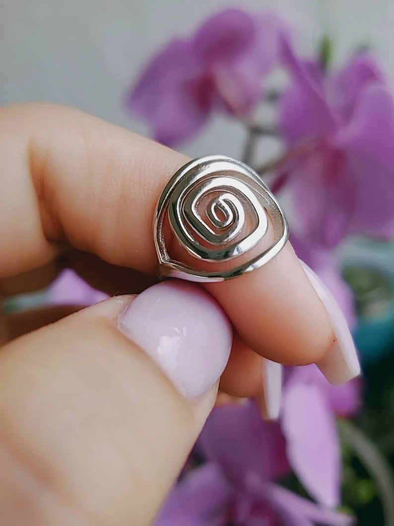 Sterling Silver Spiral Ring - view 2