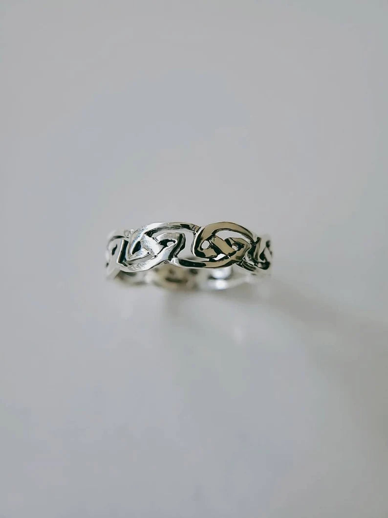 Celtic Sterling Silver Thumb Ring - view 3