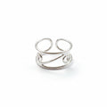 Sterling Silver Spiral Adjustable Ring
