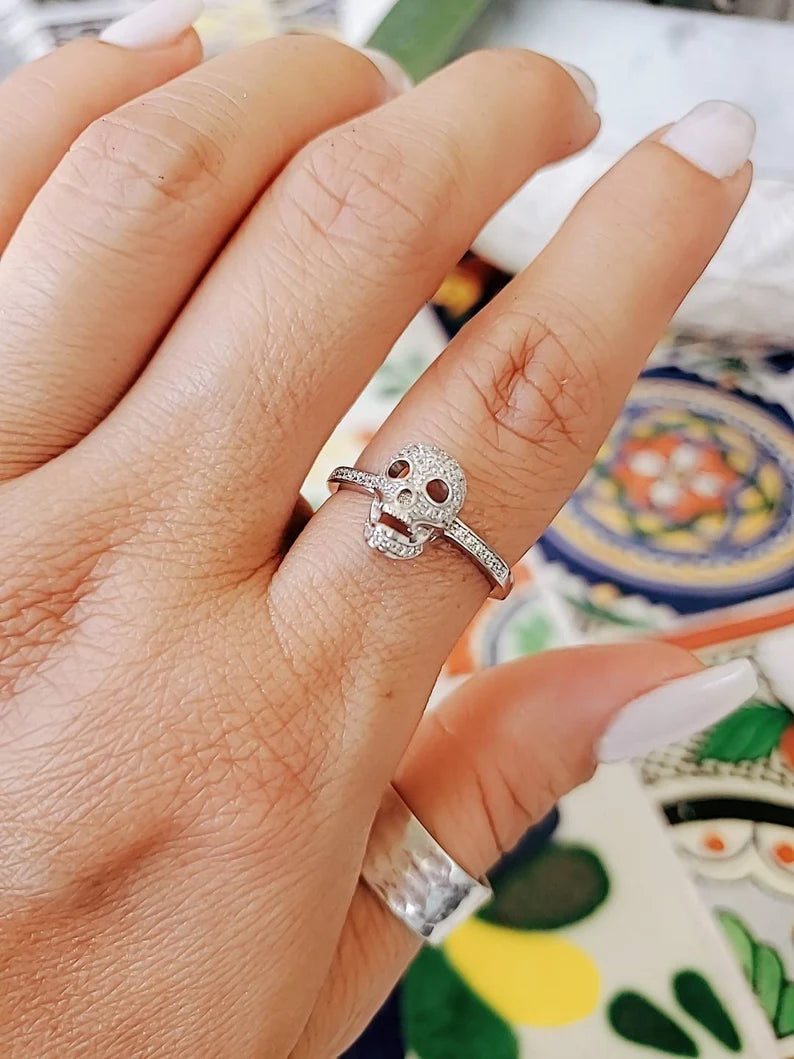 Sterling Silver Skull Ring - view 5
