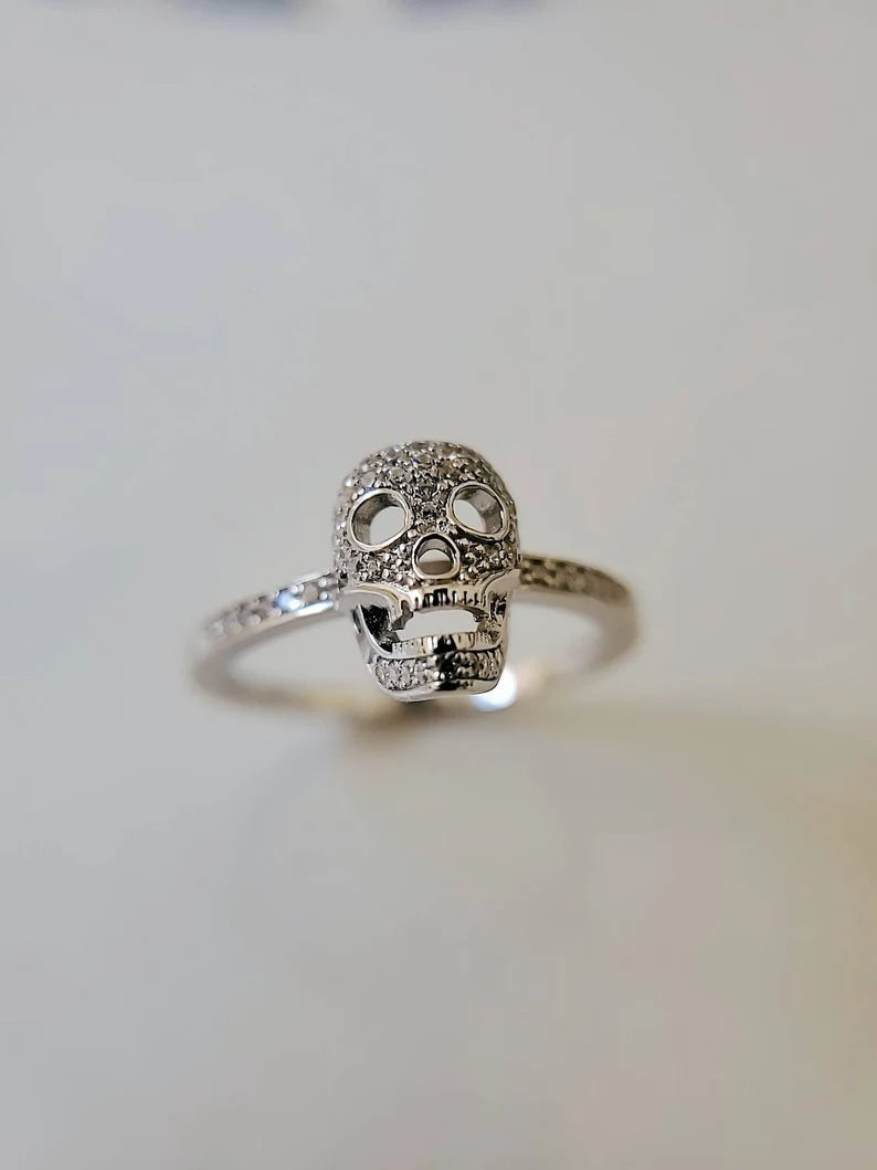 Sterling Silver Skull Ring - view 6