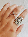 Criss Cross Sterling Silver Ring - view 4