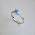 Sterling Silver Blue Opal Ring - view 3