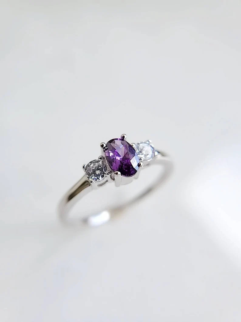Sterling Silver 925 Amethyst Ring - view 8