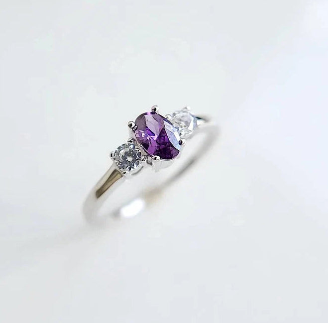 Sterling Silver 925 Amethyst Ring