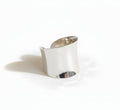 Sterling Silver Solid 925 Bold Concave Ring - view 8