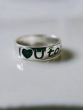 Sterling Silver Love You To The Moon and Back Ring