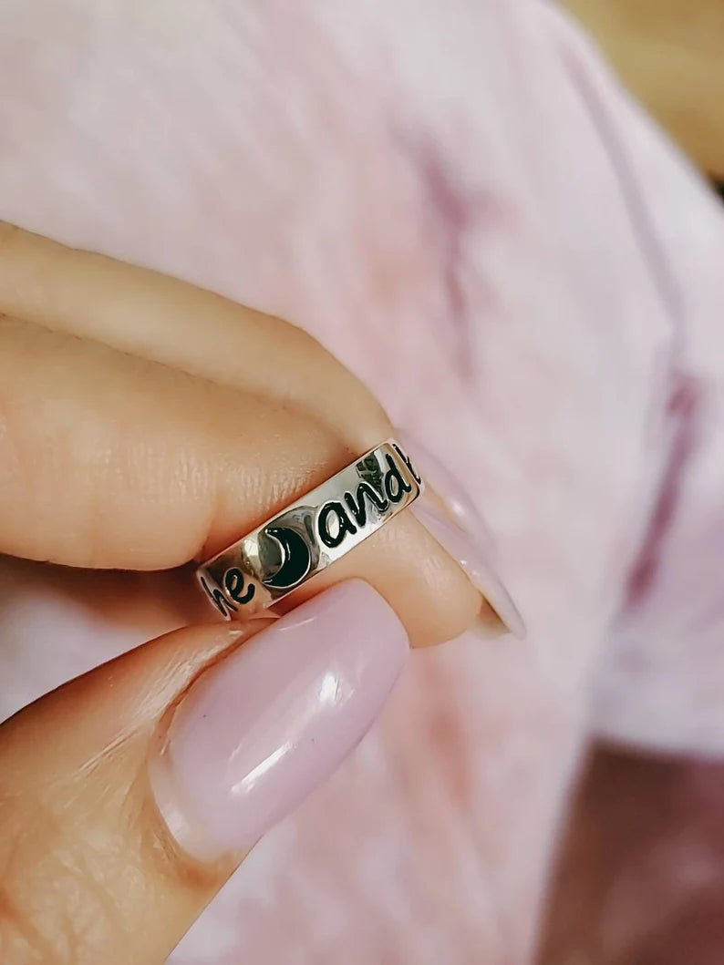 Sterling Silver Love You To The Moon and Back Ring - view 9