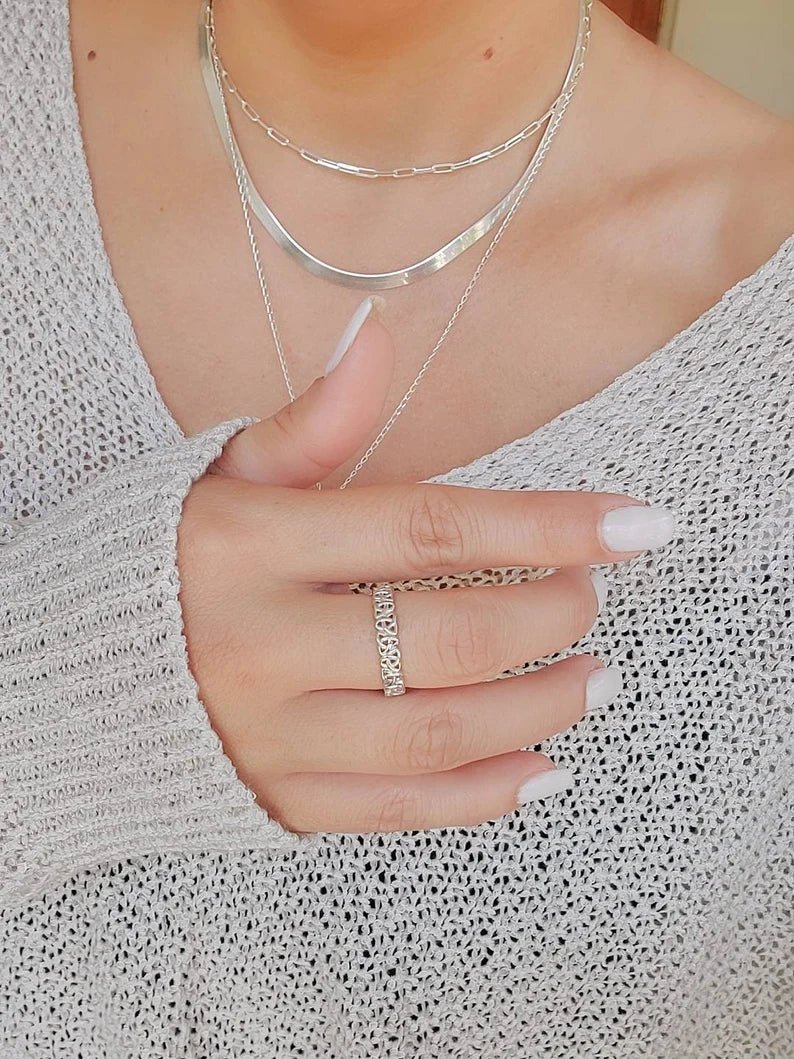 Sterling Silver Eternity Celtic Band Ring - view 7