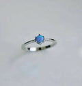 Sterling Silver Blue Opal Ring - view 5
