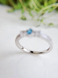 Sterling Silver Genuine Aquamarine Ring - view 3