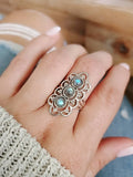 Sterling Silver 925 Natural Labradorite Stone Ring - view 4