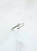 Sterling Silver Dainty Round Cut Stack Ring - view 5