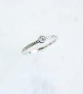 Sterling Silver Dainty Round Cut Stack Ring - view 8