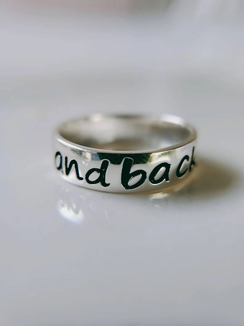 Sterling Silver Love You To The Moon and Back Ring - view 3
