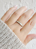 Sterling Silver White Opal Seamless Band Ring - view 7