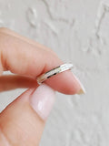 Sterling Silver White Opal Seamless Band Ring - view 6