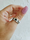 Sterling Silver Moon Star Celestial Ring - view 2