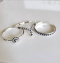 Sterling Silver 925 Dainty Ring Set - view 7