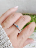 Sterling Silver Genuine Aquamarine Ring - view 5