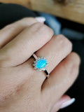 Dainty Blue Opal Ring - view 2