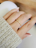 Sterling Silver Marquise Gold, Rose Gold, Silver Anniversary Ring - view 5