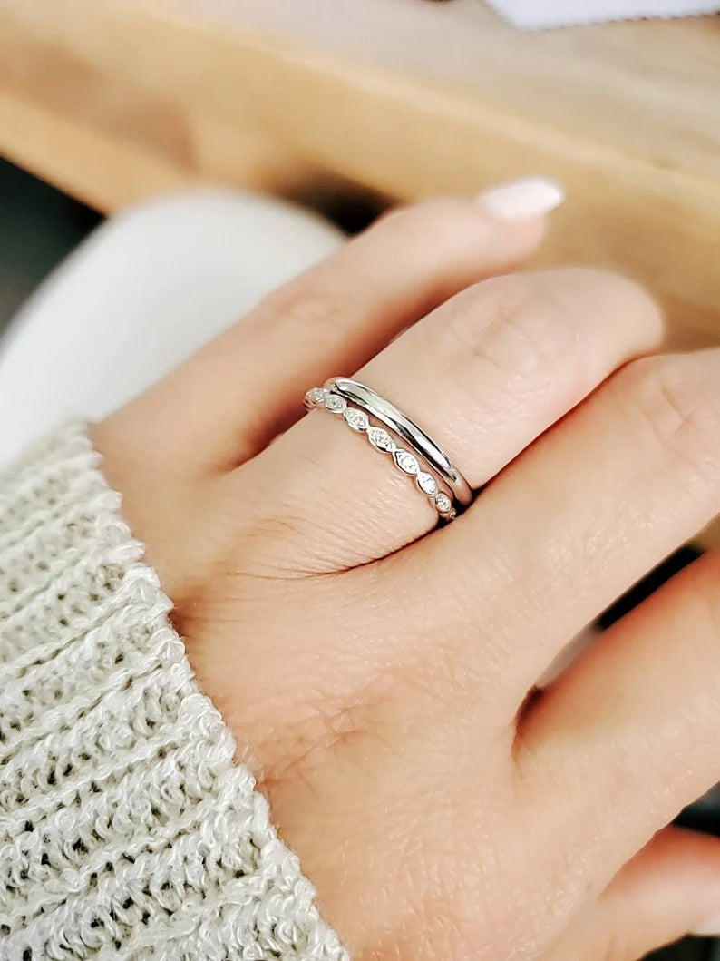 Sterling Silver 2mm Band Ring - view 9