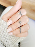 Sterling Silver 925 Dainty Ring Set - view 5