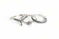 Sterling Silver 925 Dainty Ring Set