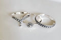 Sterling Silver 925 Dainty Ring Set - view 2
