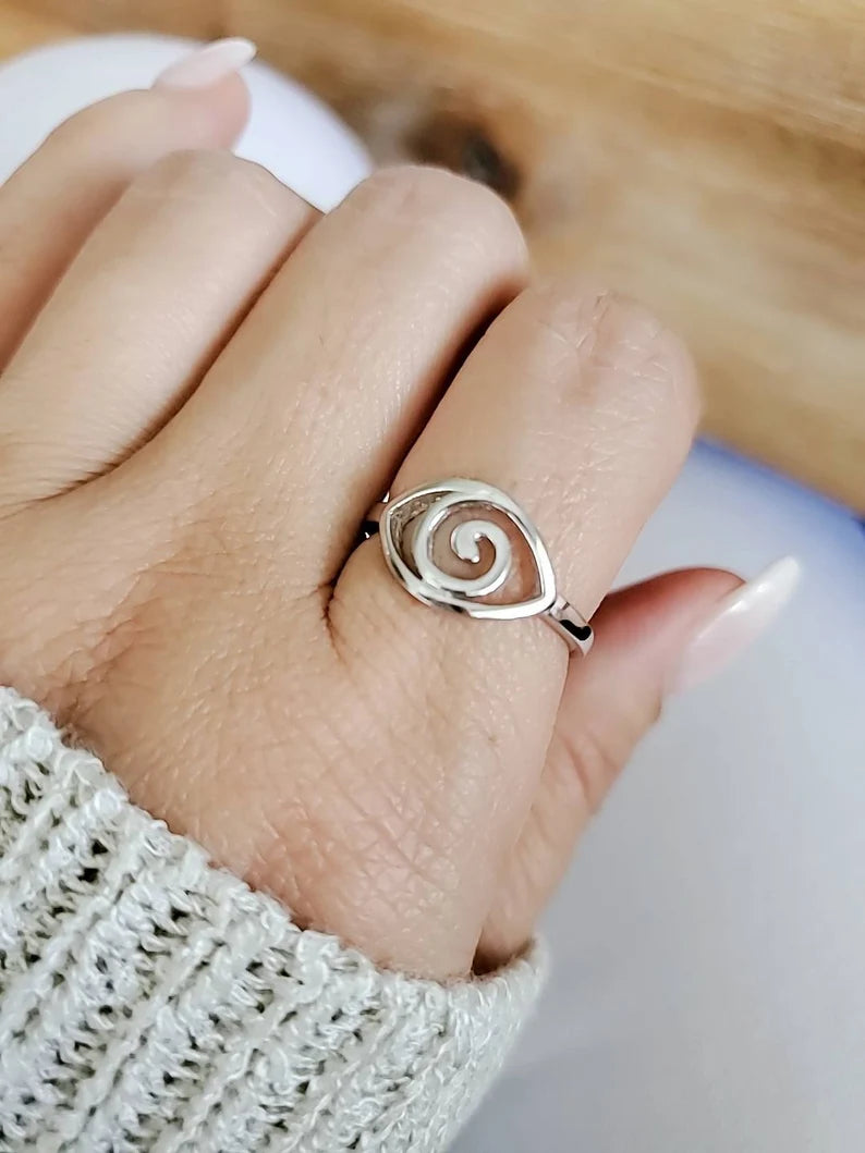 Eye of Horus Ra Sterling Silver Ring