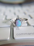 Dainty Blue Opal Ring - view 8