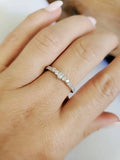 Emerald Cut Sterling Silver Ring - view 7