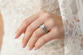 Sterling Silver Bridal Engagement Wedding Ring Set - view 2