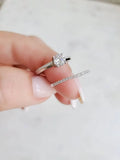 Sterling Silver Bridal Engagement Wedding Ring Set - view 4