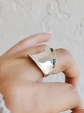 Sterling Silver Concave Chunky Ring - view 4