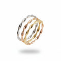 Sterling Silver Gold, Rose Gold or Silver 2mm Twisted Band - view 2