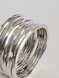 Sterling Silver 925 Chunky Wide Band Ring - view 8