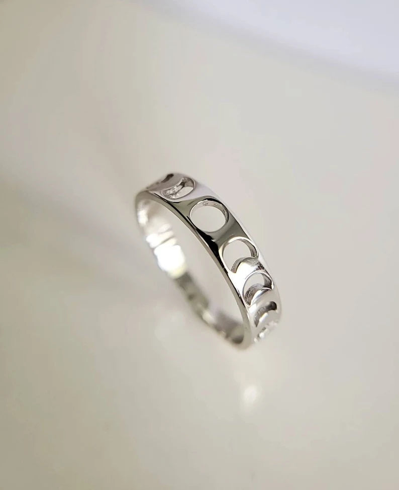 Sterling Silver Moon Phases Ring - view 6