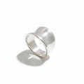 Sterling Silver Bold Concave Solid 925 Ring