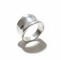 Sterling Silver Bold Concave Solid 925 Ring - view 3