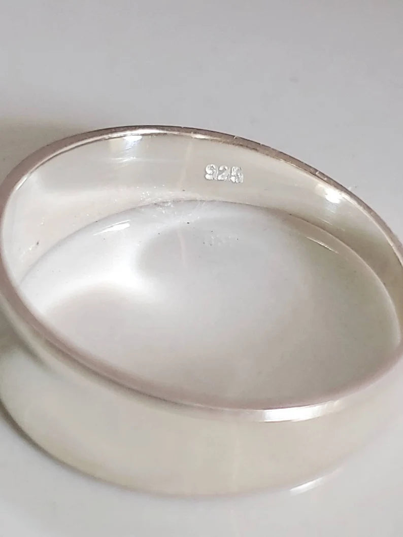 Sterling Silver 925 Small Concave Ring - view 5